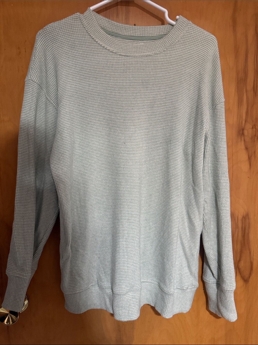 Maurices Light Mint Waffle-Knit Crewneck Sweater